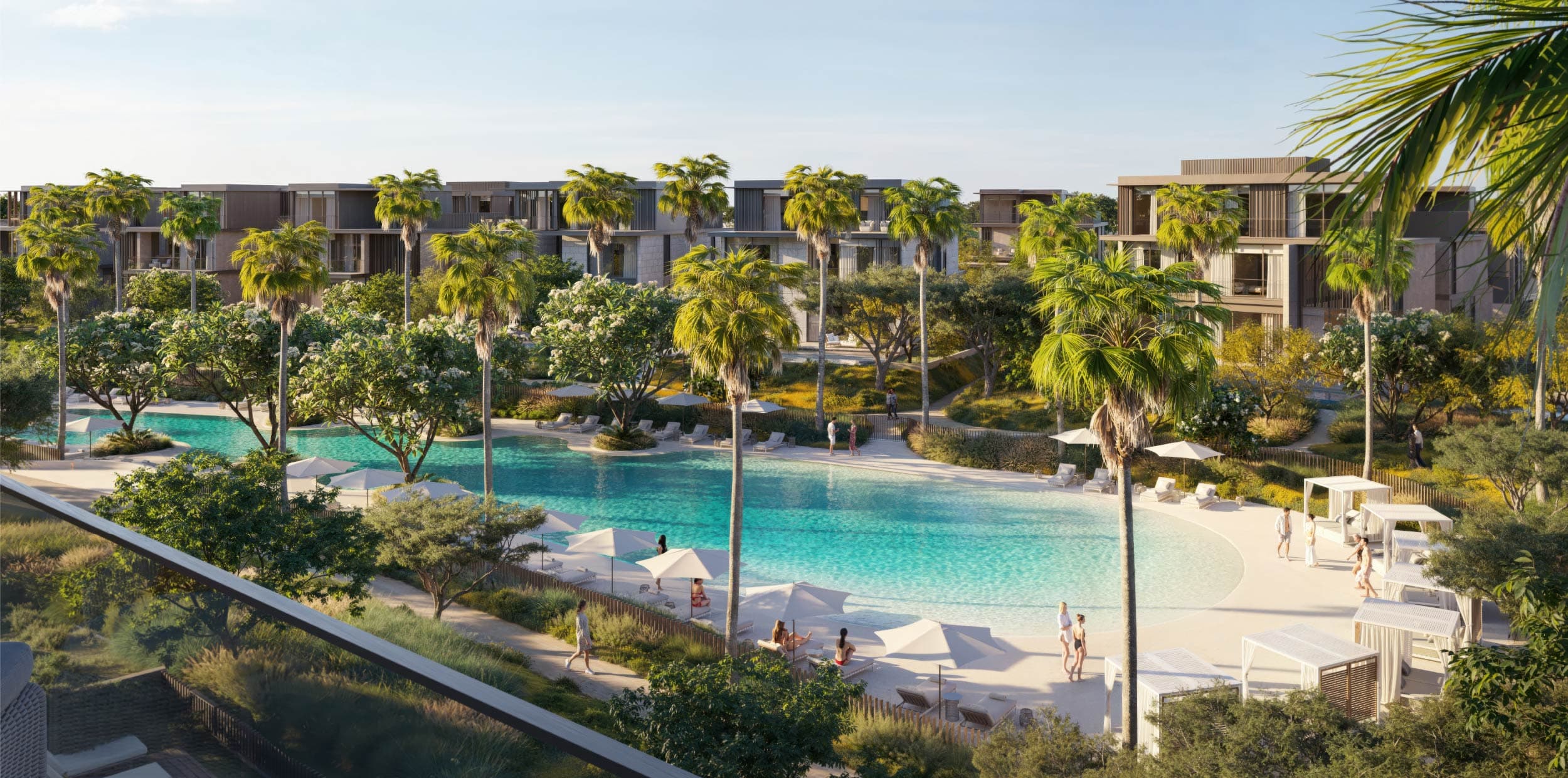 Landscaped villa clusters in the Nad Al Sheba Gardens master community