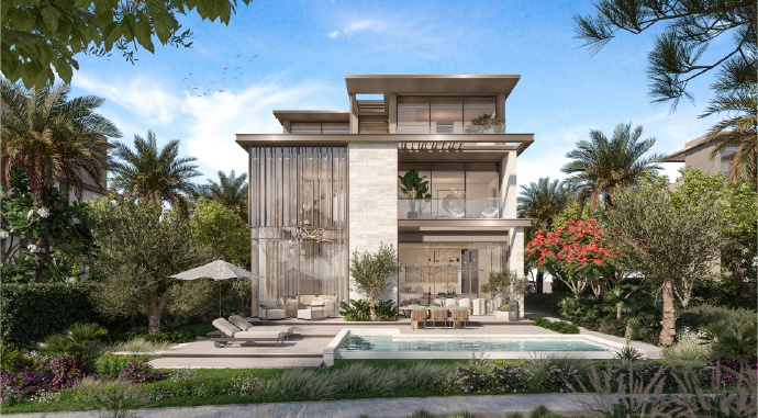 The Line by Meraas 4-bedroom villa exterior at Nad Al Sheba Gardens